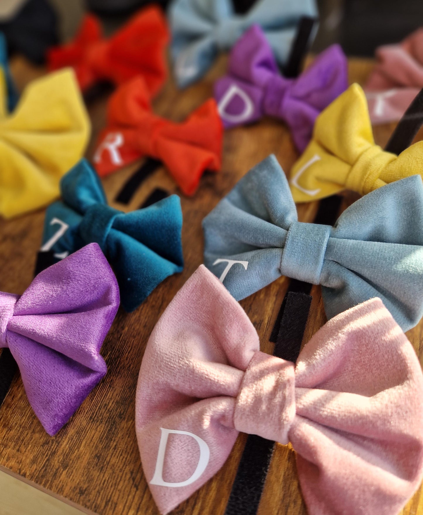 Velvet English Rose Bow