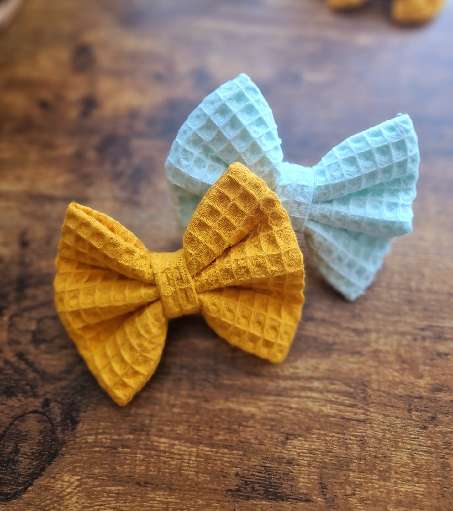 Mustard Waffle Bow