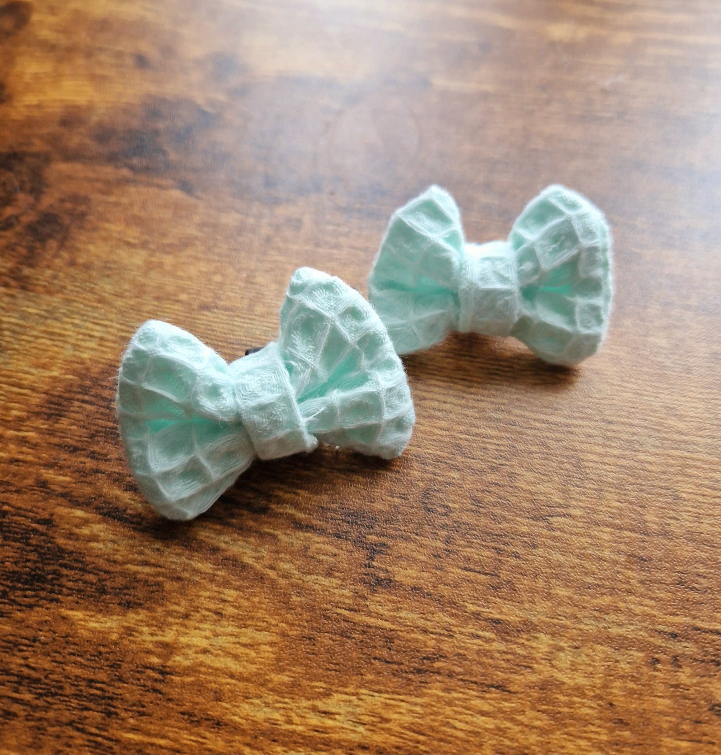 Mini Mint Hair Bows
