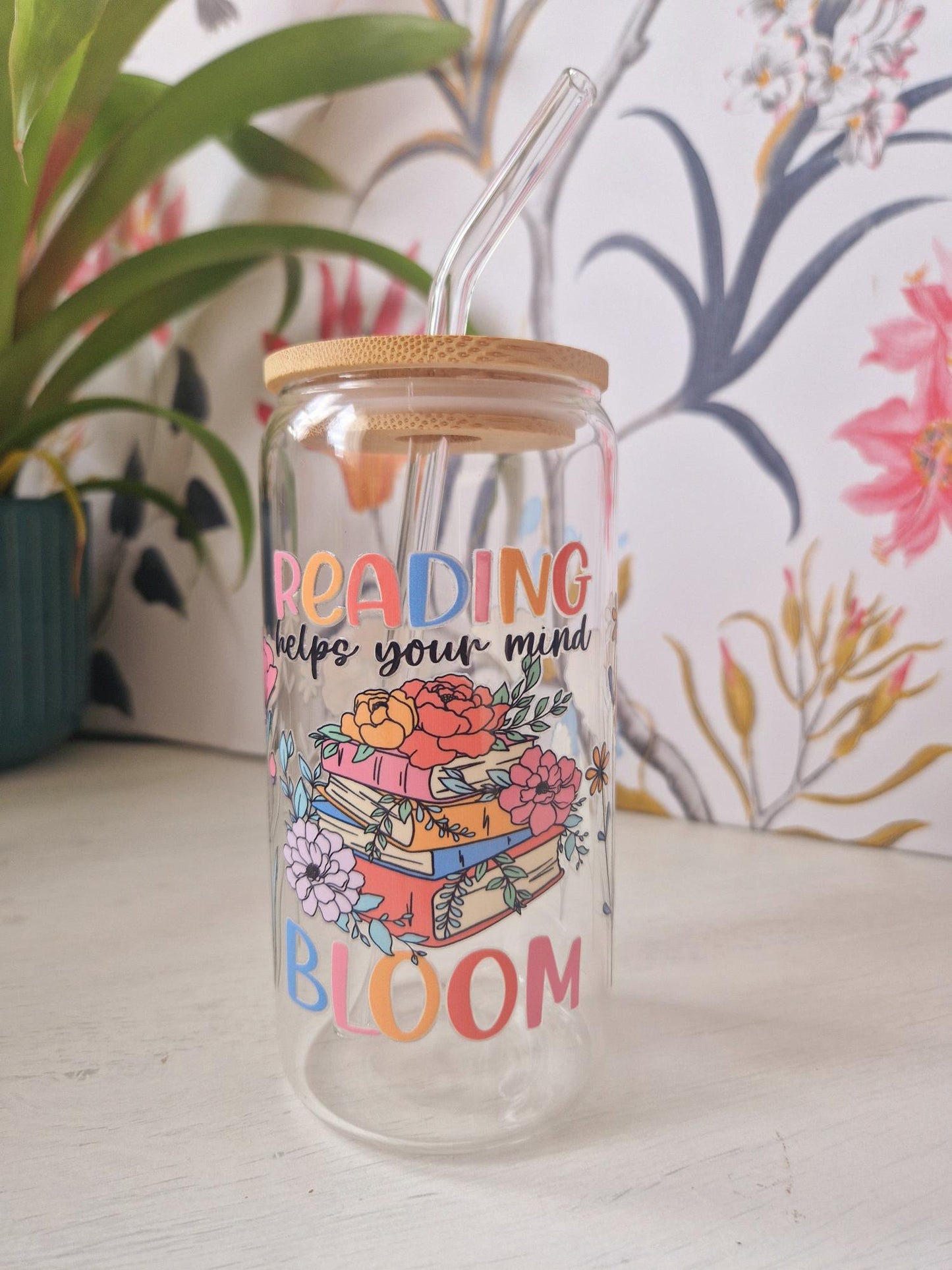 Read & Bloom 16 oz Libbey Glass