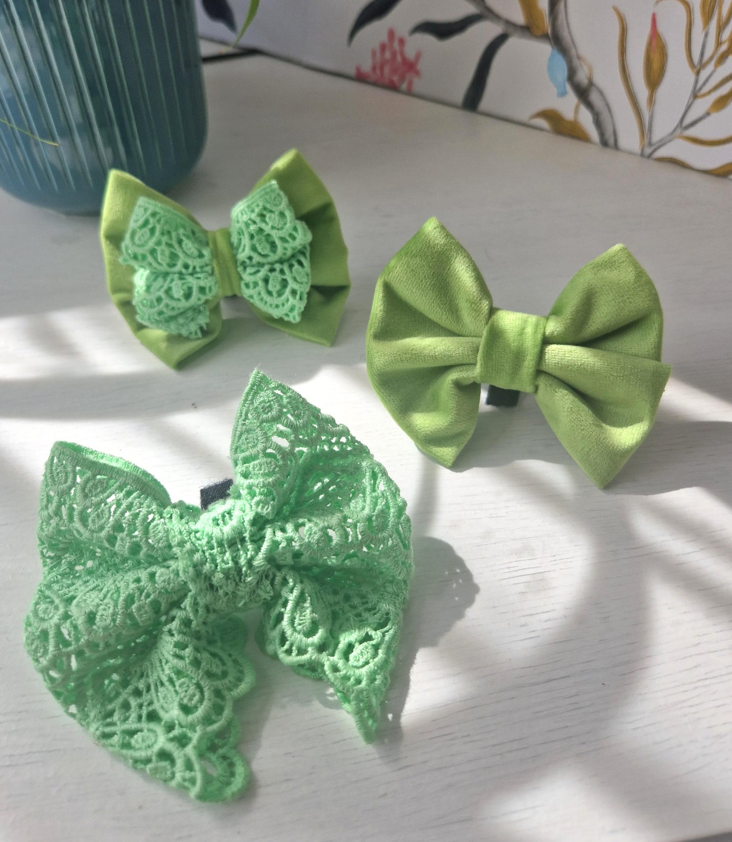 Lime Velvet Bow