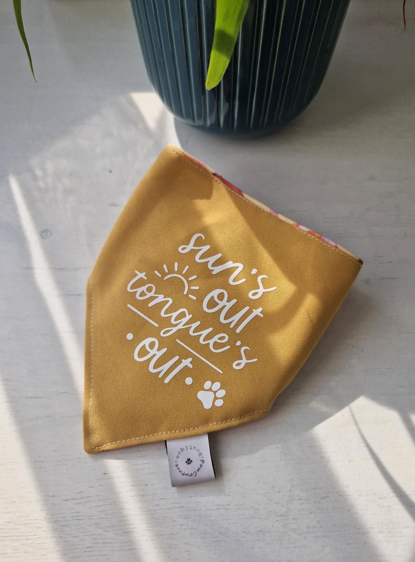 Yellow Sun's out Tongue's out Bandana