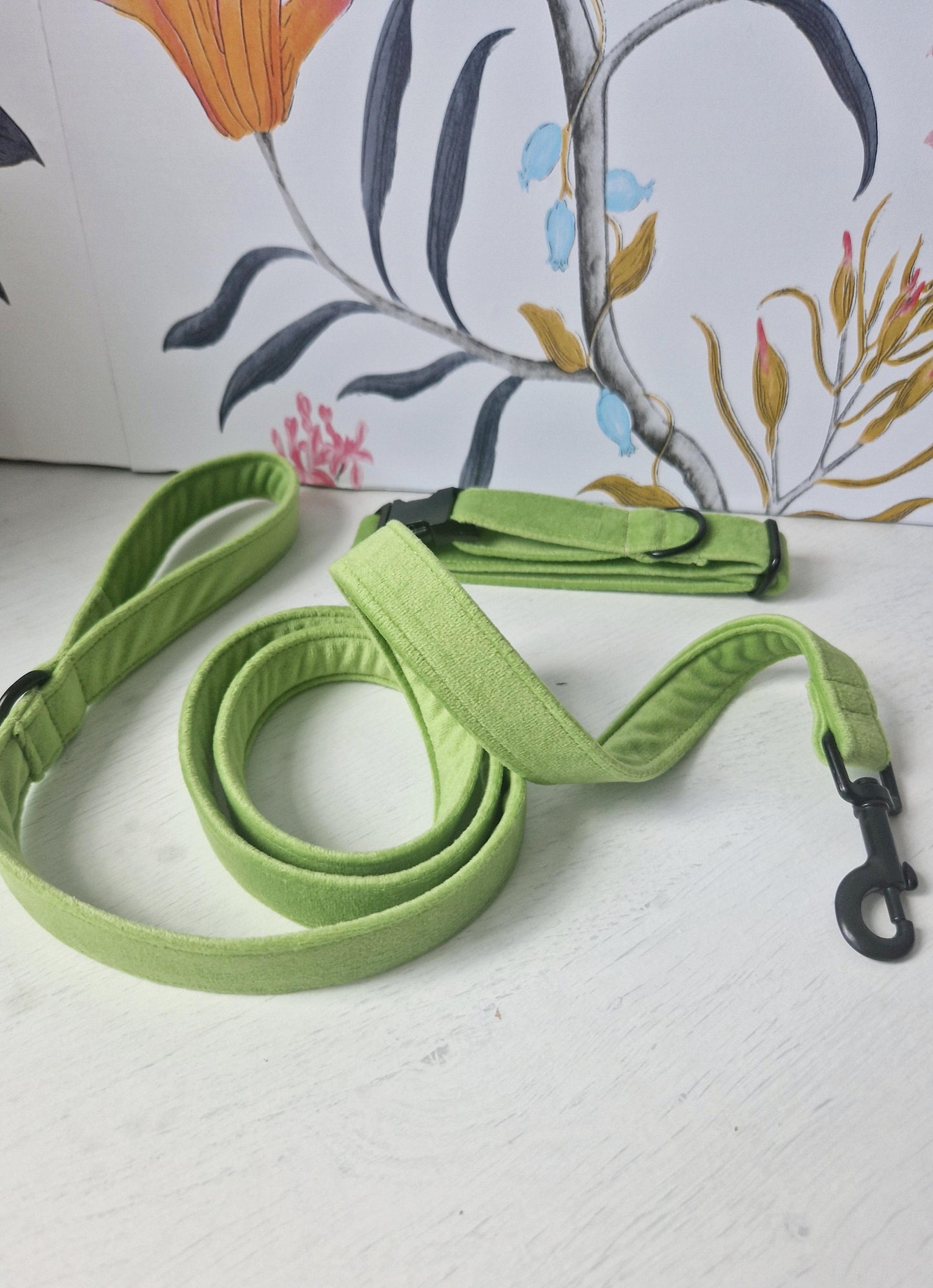 Velvet Lime Dog Lead