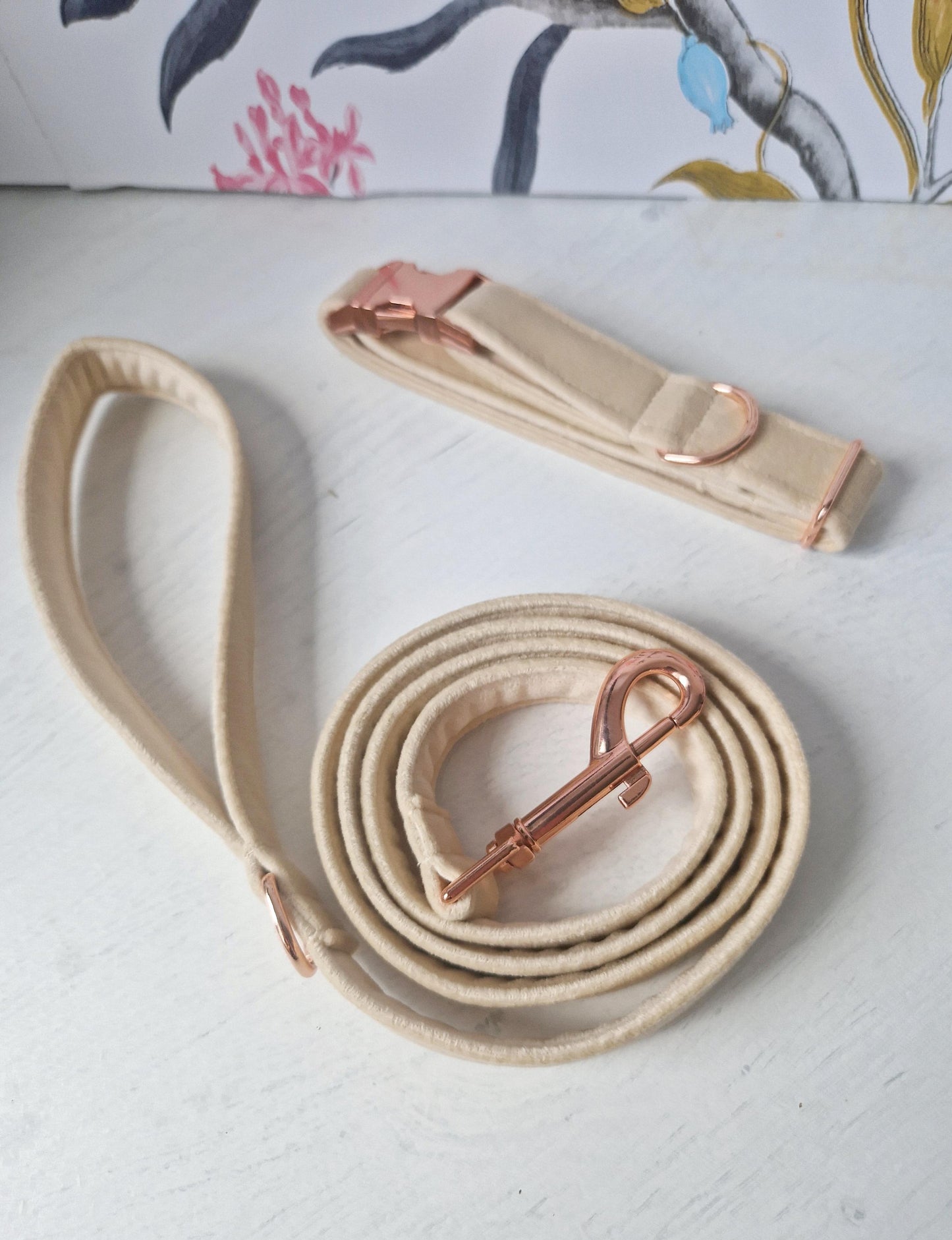 Velvet Cream Dog Lead