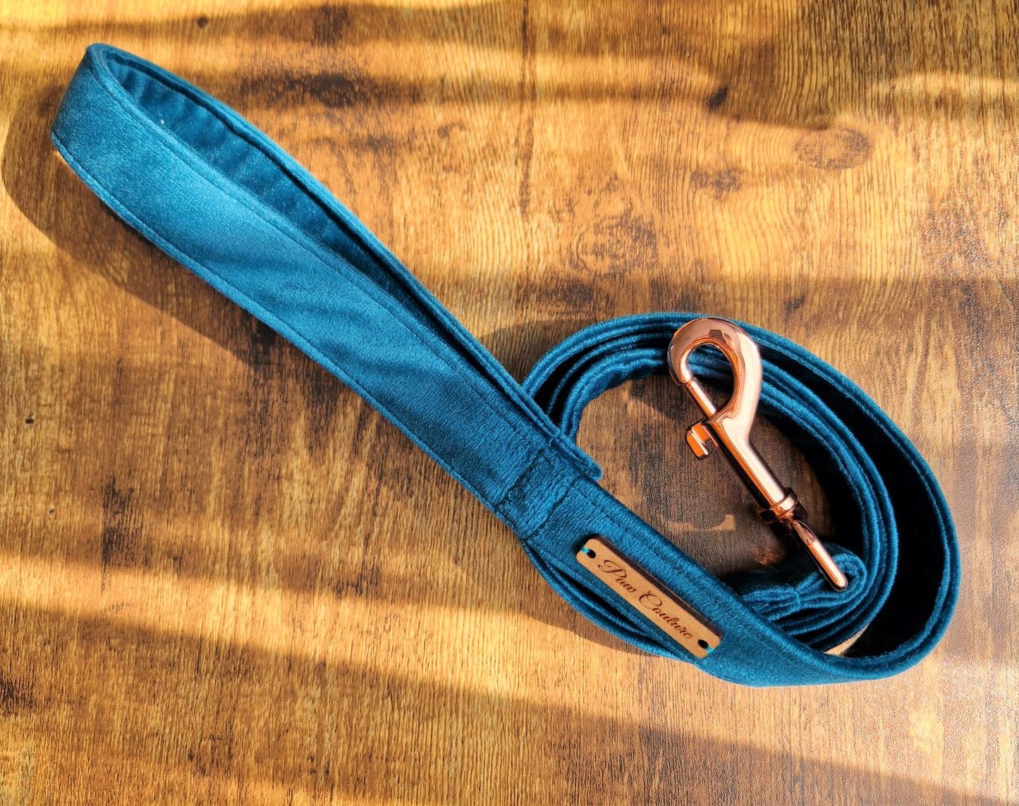 Velvet Teal Dog Lead