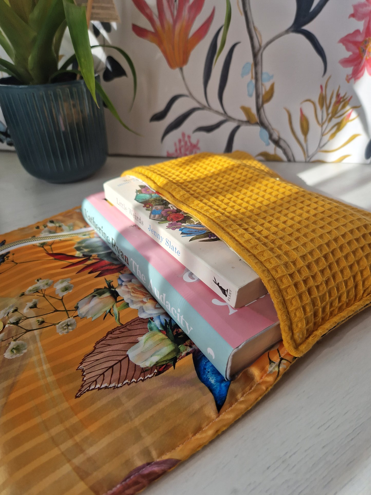 Mustard Waffle Book Clutch