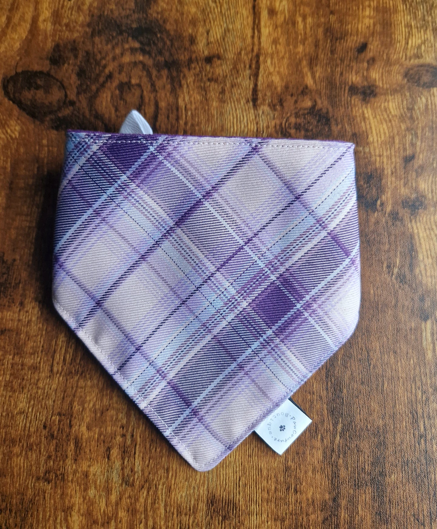 Purple Tartan & Wisteria Reversible Bandana