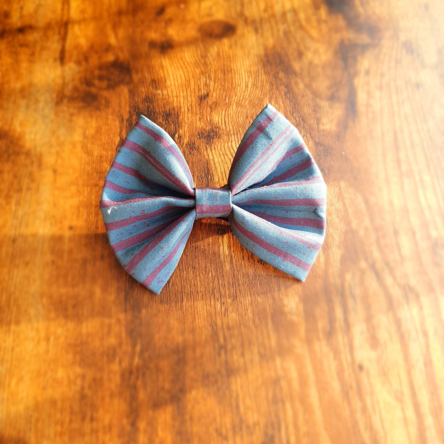 Wine Stripe Bow