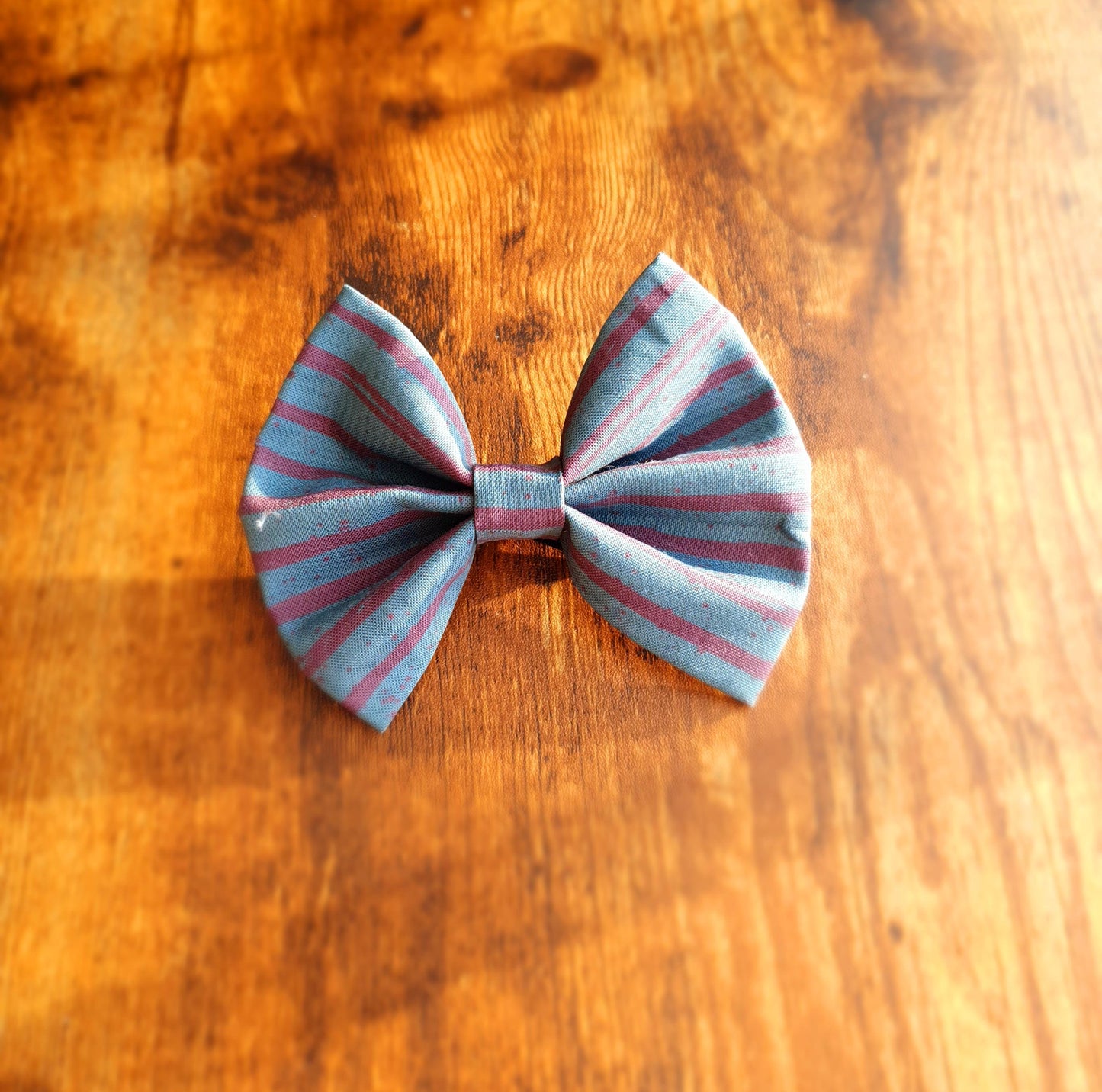 Wine Stripe Bow