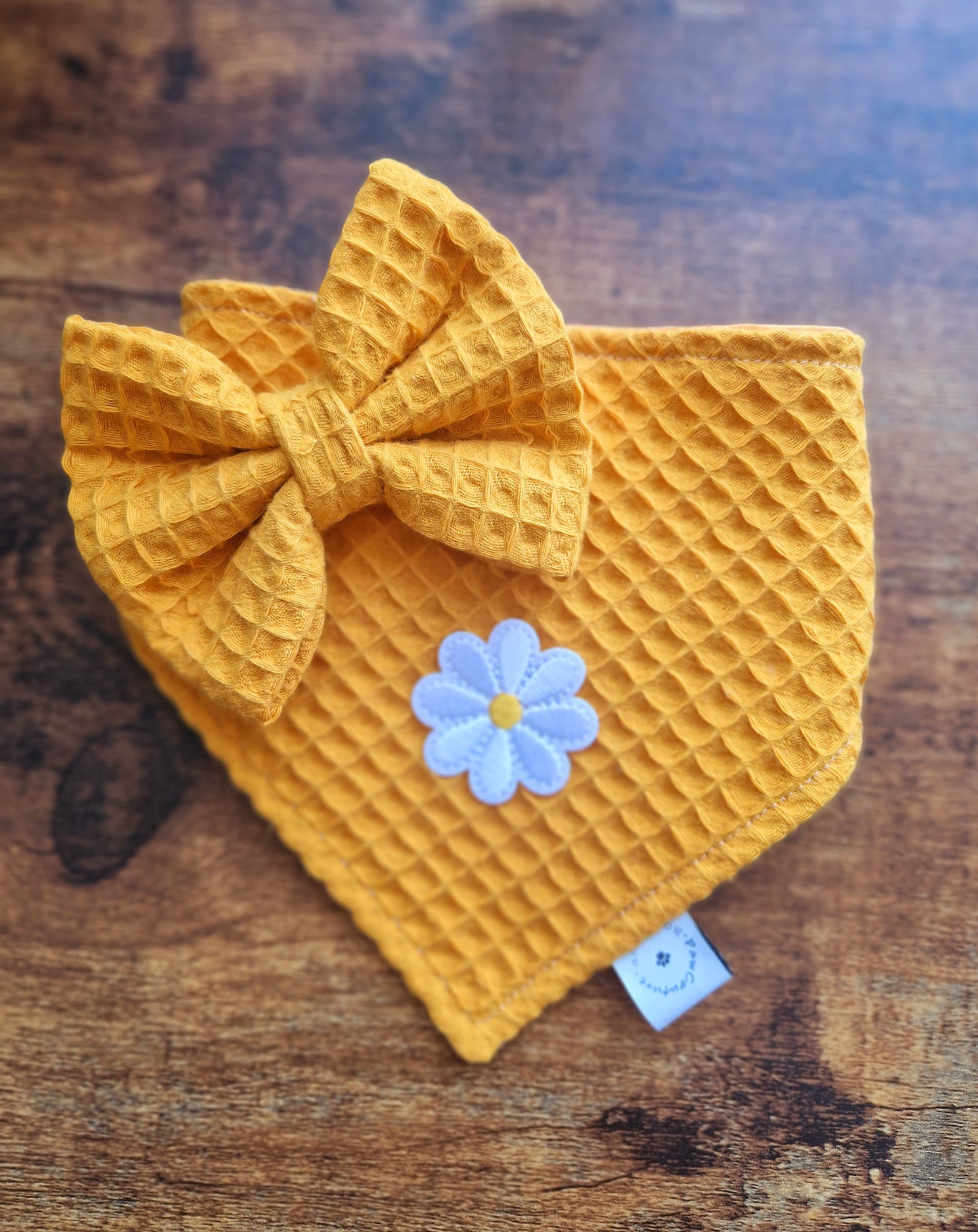 Mustard Waffle Bow