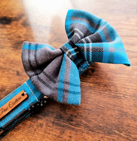 Blue Grey Bow